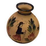 Quimper henriot earthenware vase