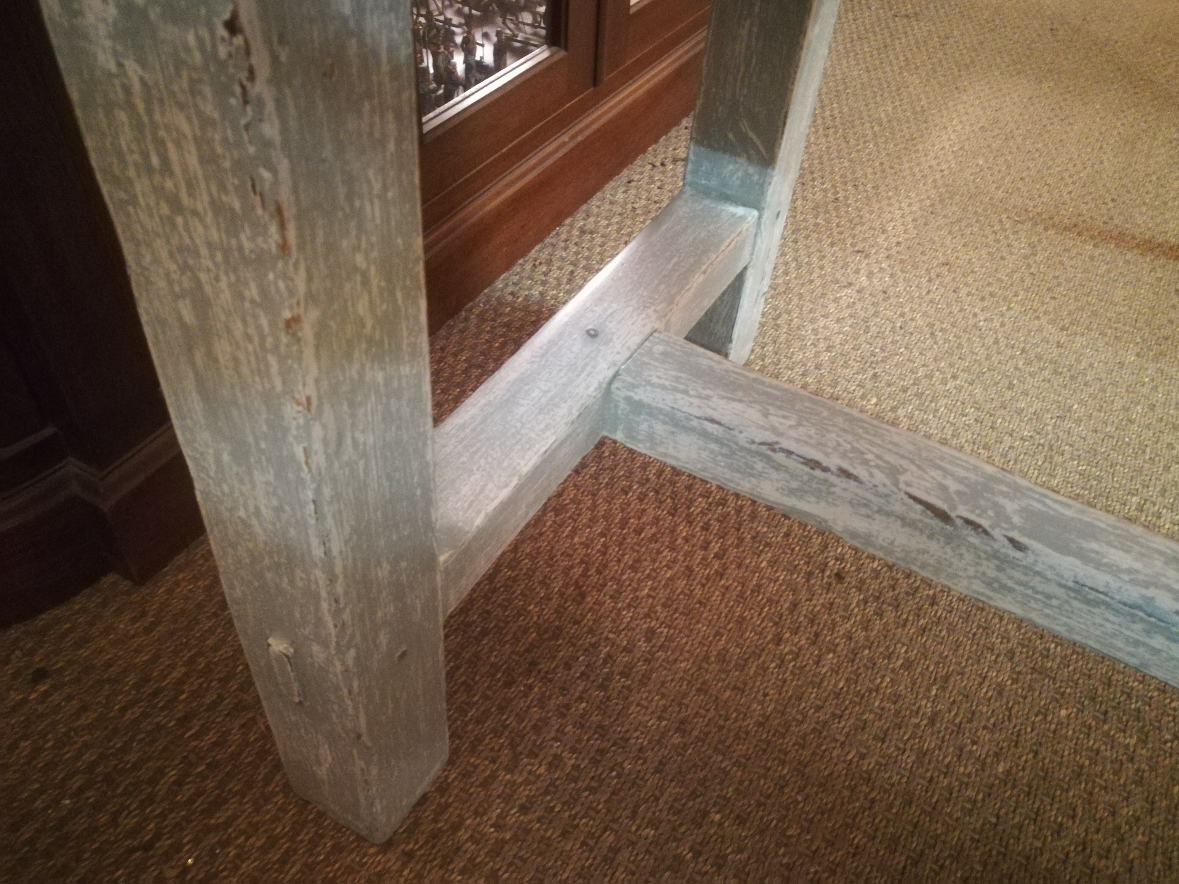 Patinated farm table