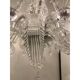 Murano-Style Chandelier in Clear Glass