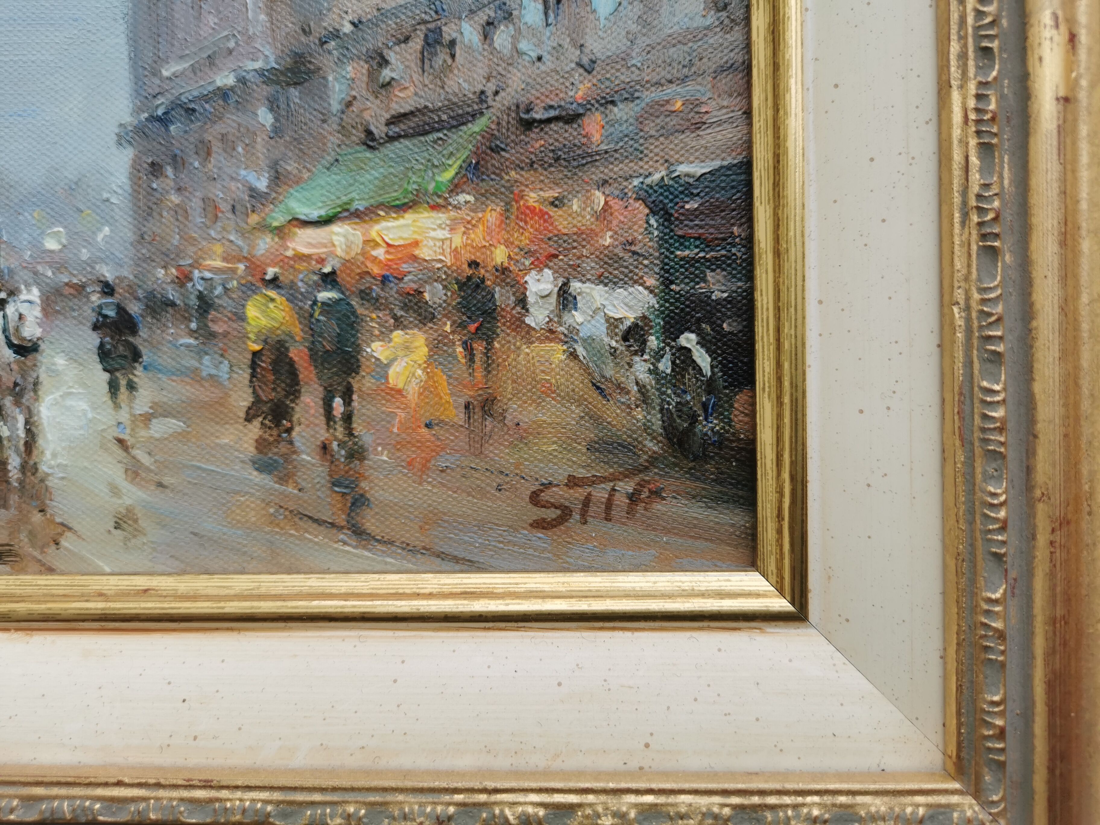Walter SITA Oil on canvas Paris place de la concorde
