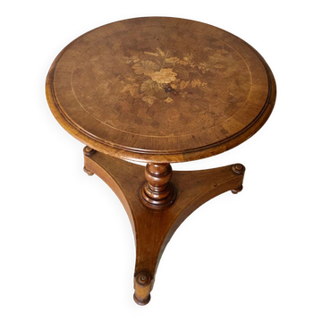 Napoleon era inlaid pedestal table 3