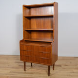 Mid-century teak shelf with pull-out top, 1970s