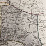 Old map of Pontoise and Gonesse