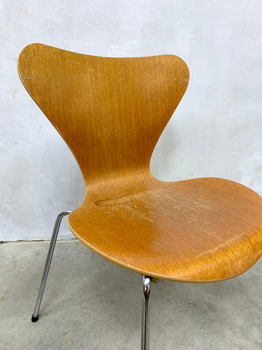 Ensemble de 4 chaises vintage 'Butterfly' 'vlinder' Fritz Hansen Arne Jacobsen