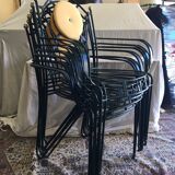 Suite of 6 bar chairs from the 50s and 60s