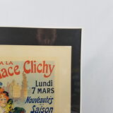 Old lithograph framed Place de Clichy