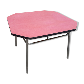 Table en formica de bar plateau rouge