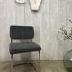 Pair of chrome and velvet chairs