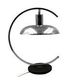 Mid-century modern chromed Table lamp, in the manner of Mariano Fortuny Italy, 1970s