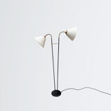 Floor lamp with two shades