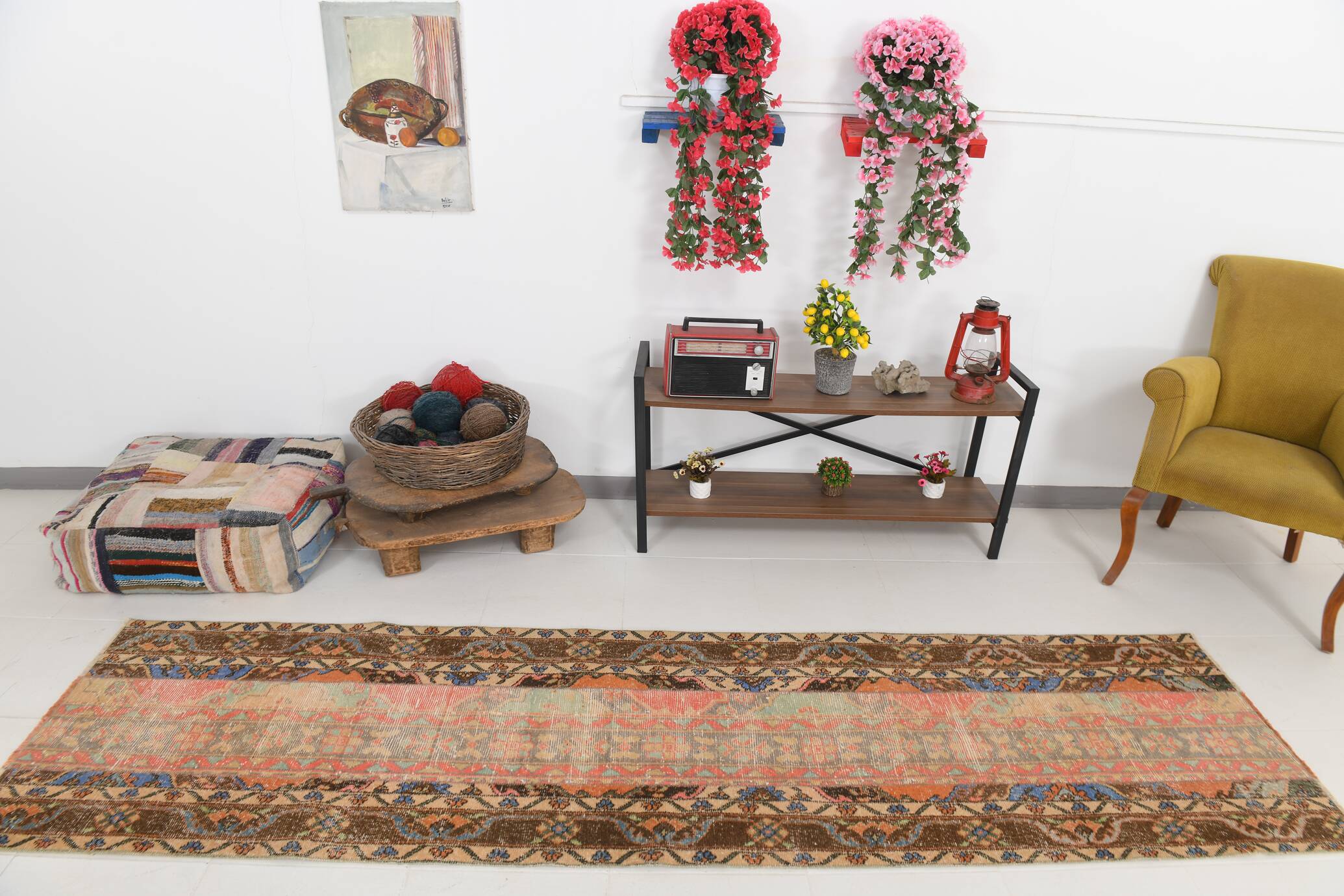 3x10 Multicolor Vintage Runner Rug