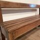 Schoolboys' bench with exotic wooden slats -XXeme