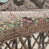 Estampe Utagawa Hiroshige Okazaki