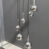 chrome 6 ball sphere lamp 1960s