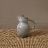 Ceramic pitcher handmade pottery vase with handle Scandinavian country decoration handmade