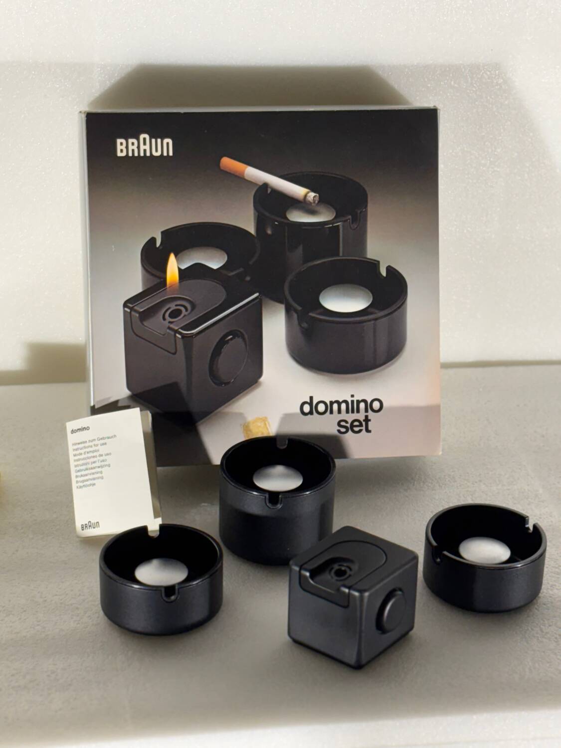 Braun Domino Smoking Set Designer Dieter Rams  Complete with Box