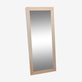 Aged white wooden mirror 63x153cm