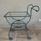 Patinated green-grey wrought iron dessert table