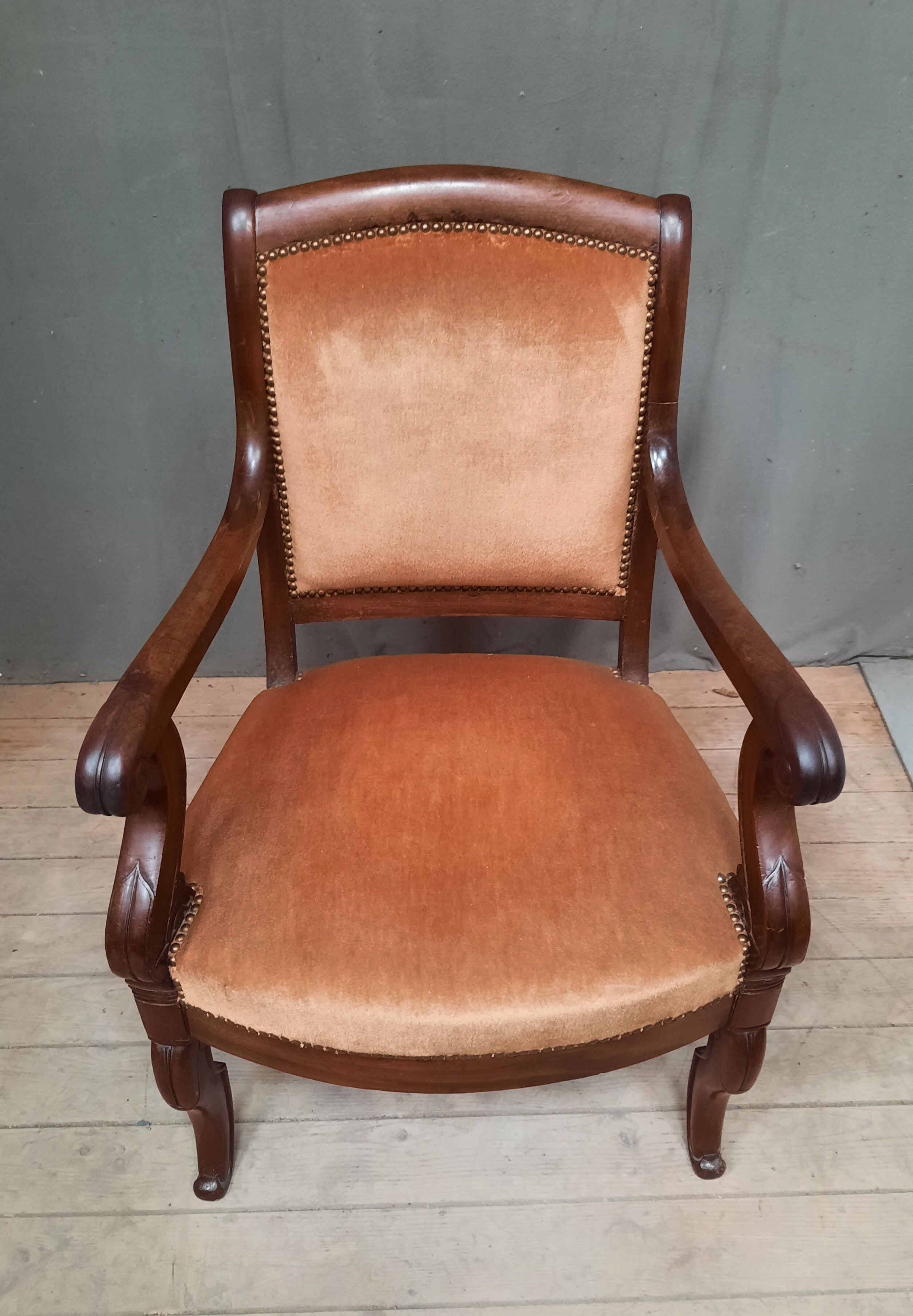 Mahogany armchair