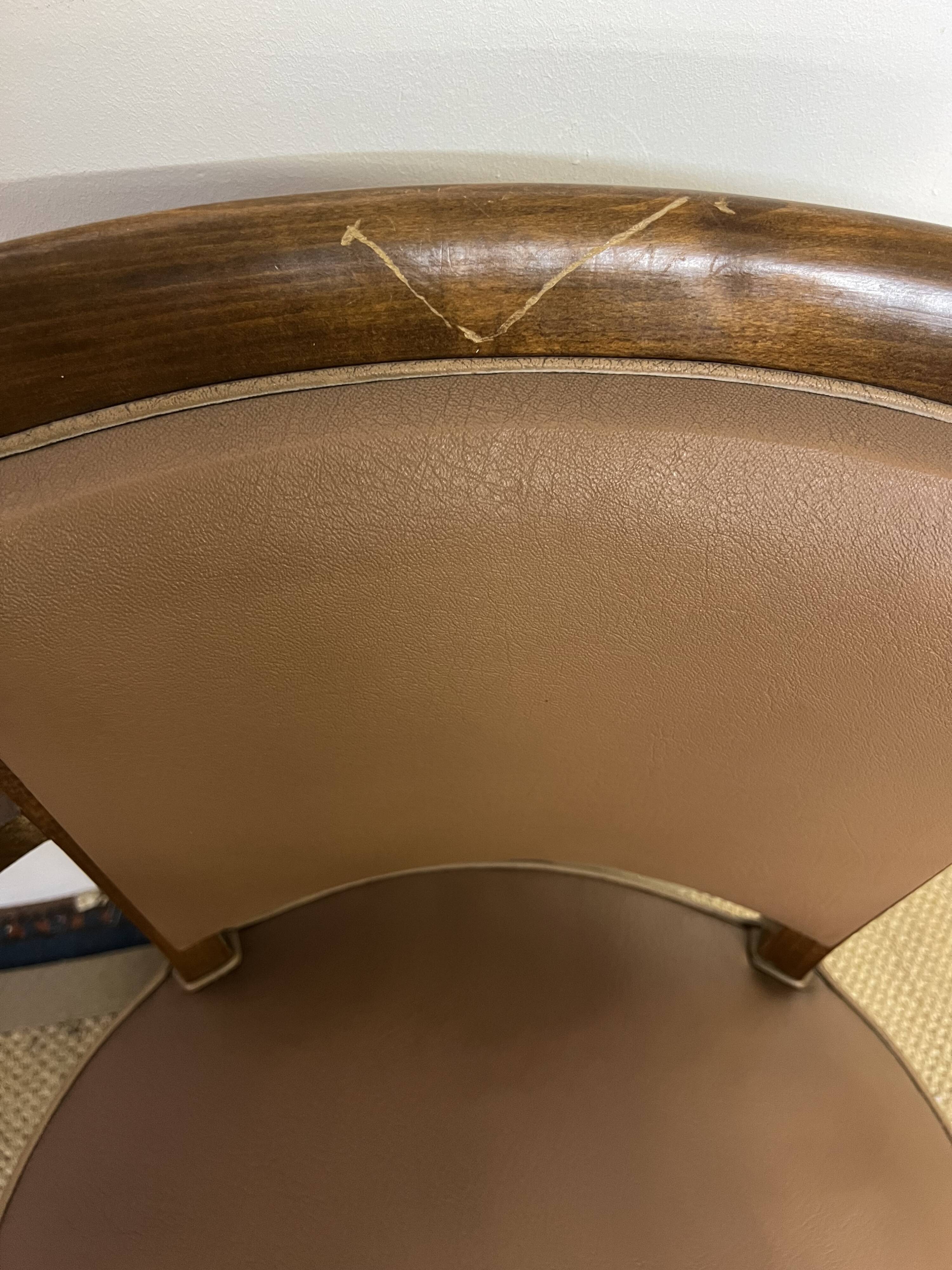 Pair of vintage bridge armchairs