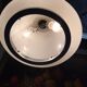 Vintage lamppost arc bamboo chrome and opaline 1970