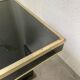 Black lacquer and brass console coffee table