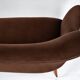 Magnificent vintage 1960s chocolate brown velvet sofa – unique piece.