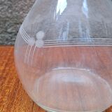 Engraved glass carafe from the 1950s