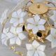 Grace Kelly, Delicious Murano Ceiling Light White Flowers, 1980