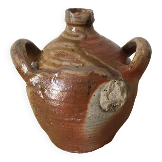 Old glazed stoneware jar