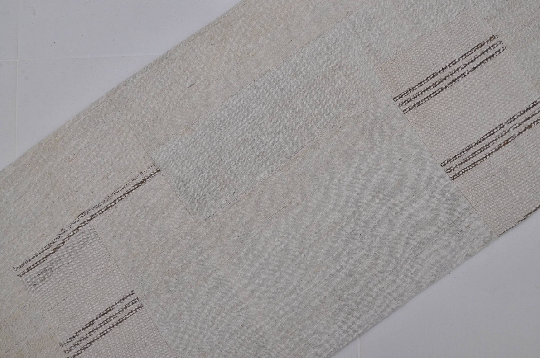 Vintage Handmade Hemp Runner sku 3918
