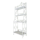 White wrought iron folding shelf