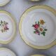 Set of 6 antique Ceranord deep plates - flower design
