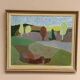 Original Swedish Oil on Panel – “Trees and Fields” by Carl‑Einar Andersson (1925–1975) – 1959 – Vintage & Framed – 53 × 44.5cm (20.9"×17.5")