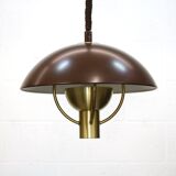 Fog and Morup Mid Century Modern Brass Pendant Lamp, Danish 1960s Brown XL