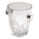 Crystal ice bucket and silver handles
