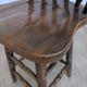 Chaise de bar en bois sculpté vintage : tabouret haut de ferme des années 1970