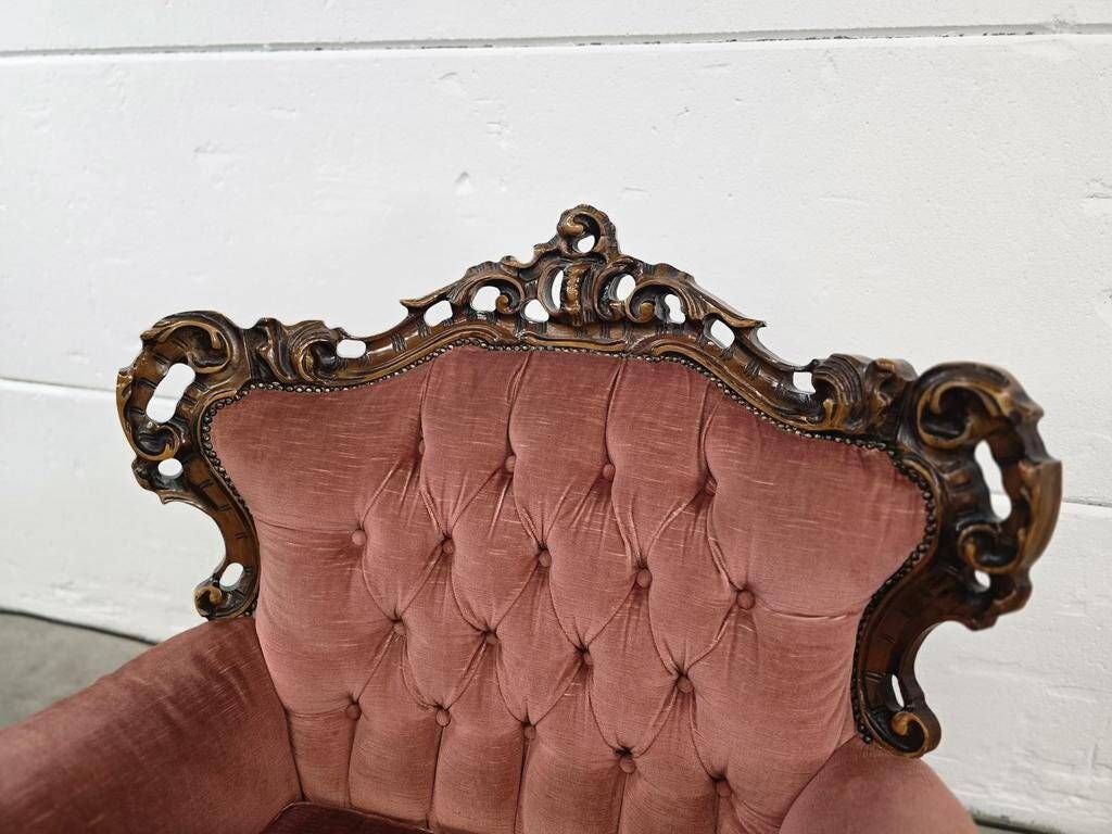 Vintage baroque armchair / single seater armchair / retro chair