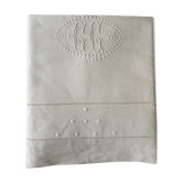 Drap ancien en métis brodé main