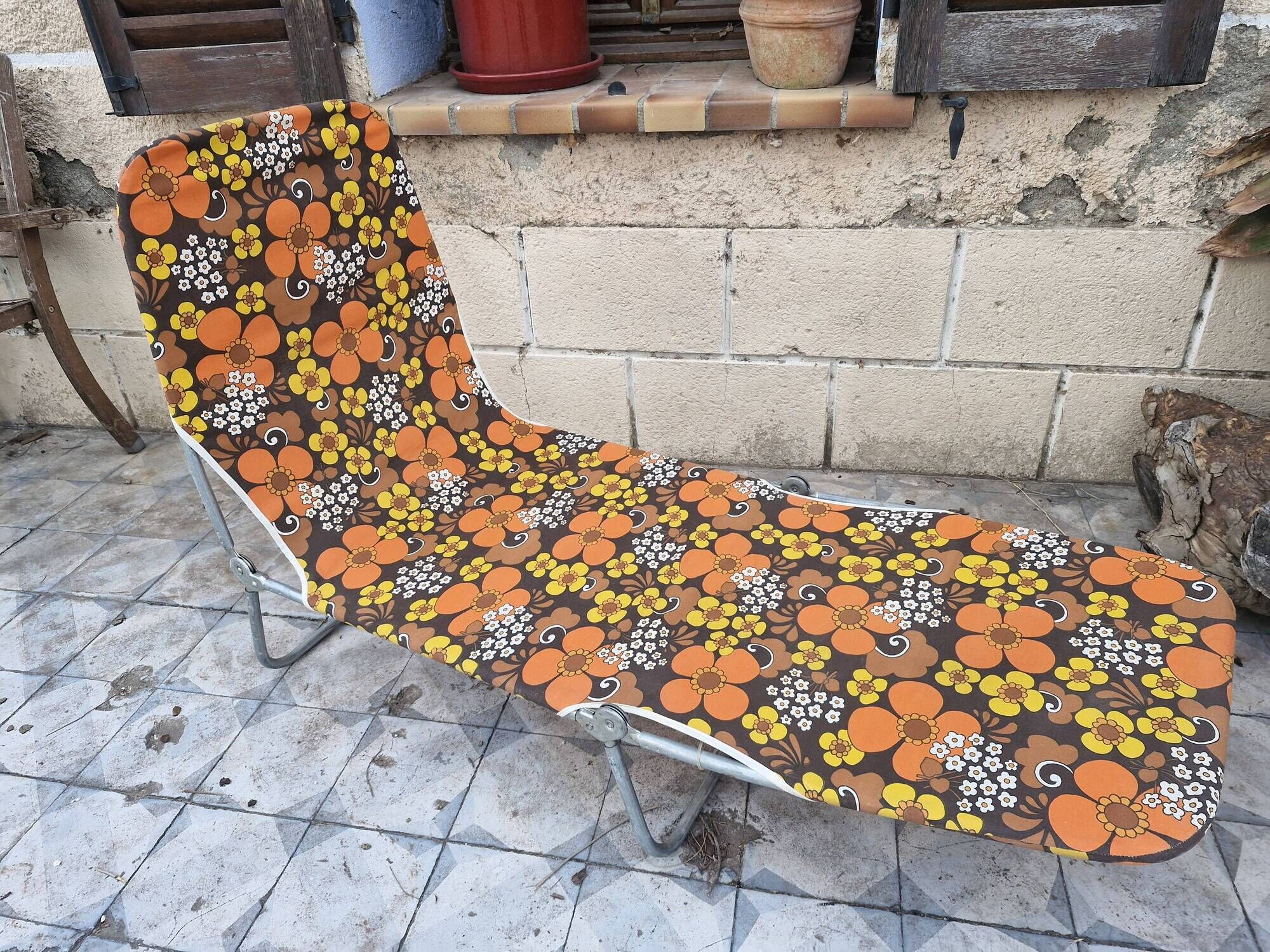 Folding chaise longue - Vintage from the 70s "K Kettler Made in West Germany"
