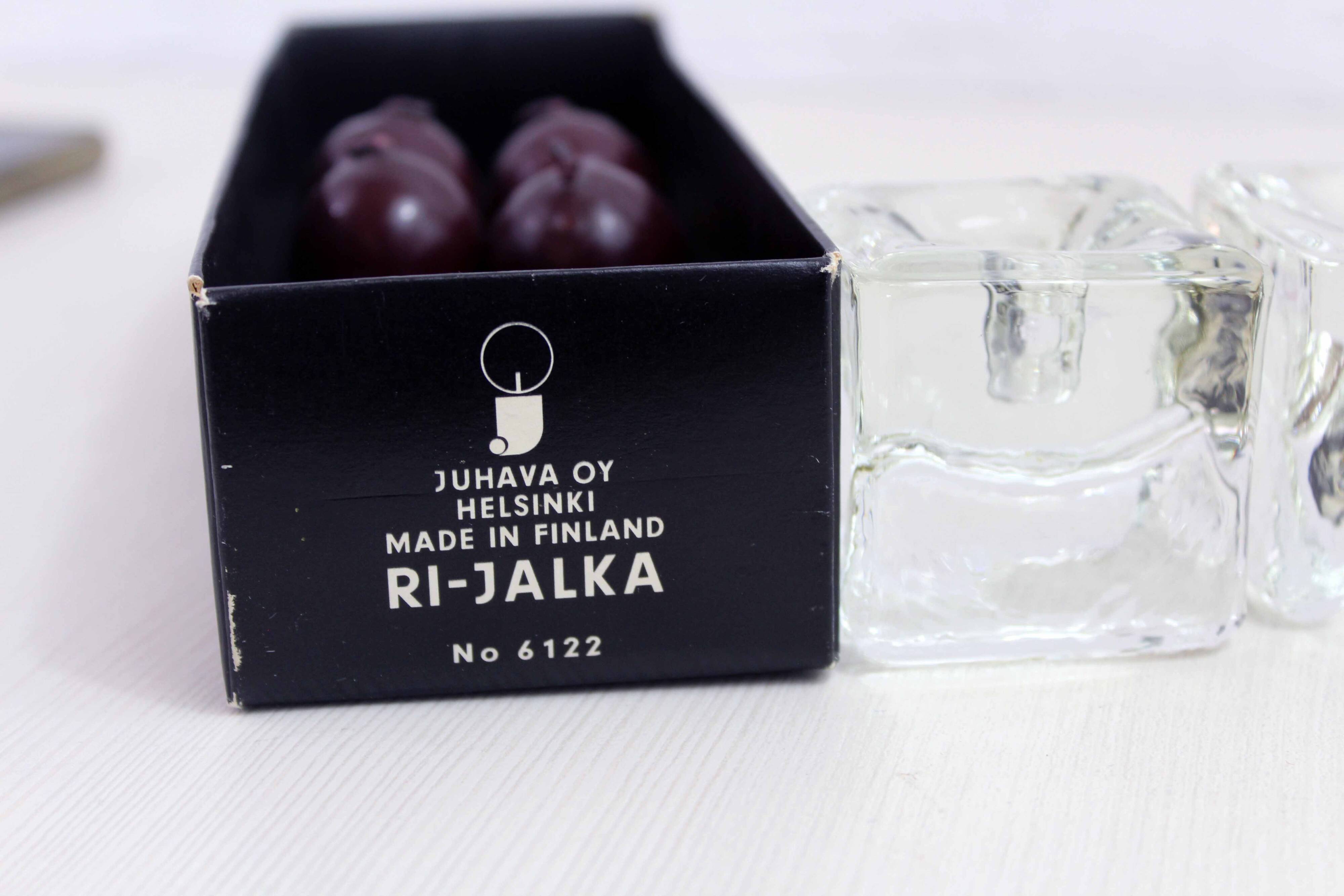 Set of 4 candle holders JUHAVA OY Finland Ri-Jalka 1970