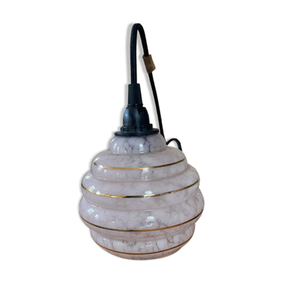 Baladeuse rose en verre de Clichy