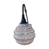 Pink glass portable lamp from Clichy