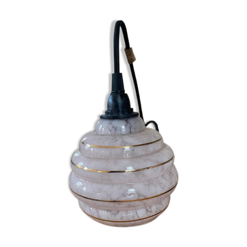 Baladeuse rose en verre de Clichy