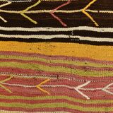 10x11 Yellow & Brown Ethnic Vintage Kilim Rug, 326x350Cm