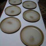 Lot of 6 plates in sandstone to dessert