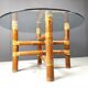 Vintage bamboo dining table, 1970s
