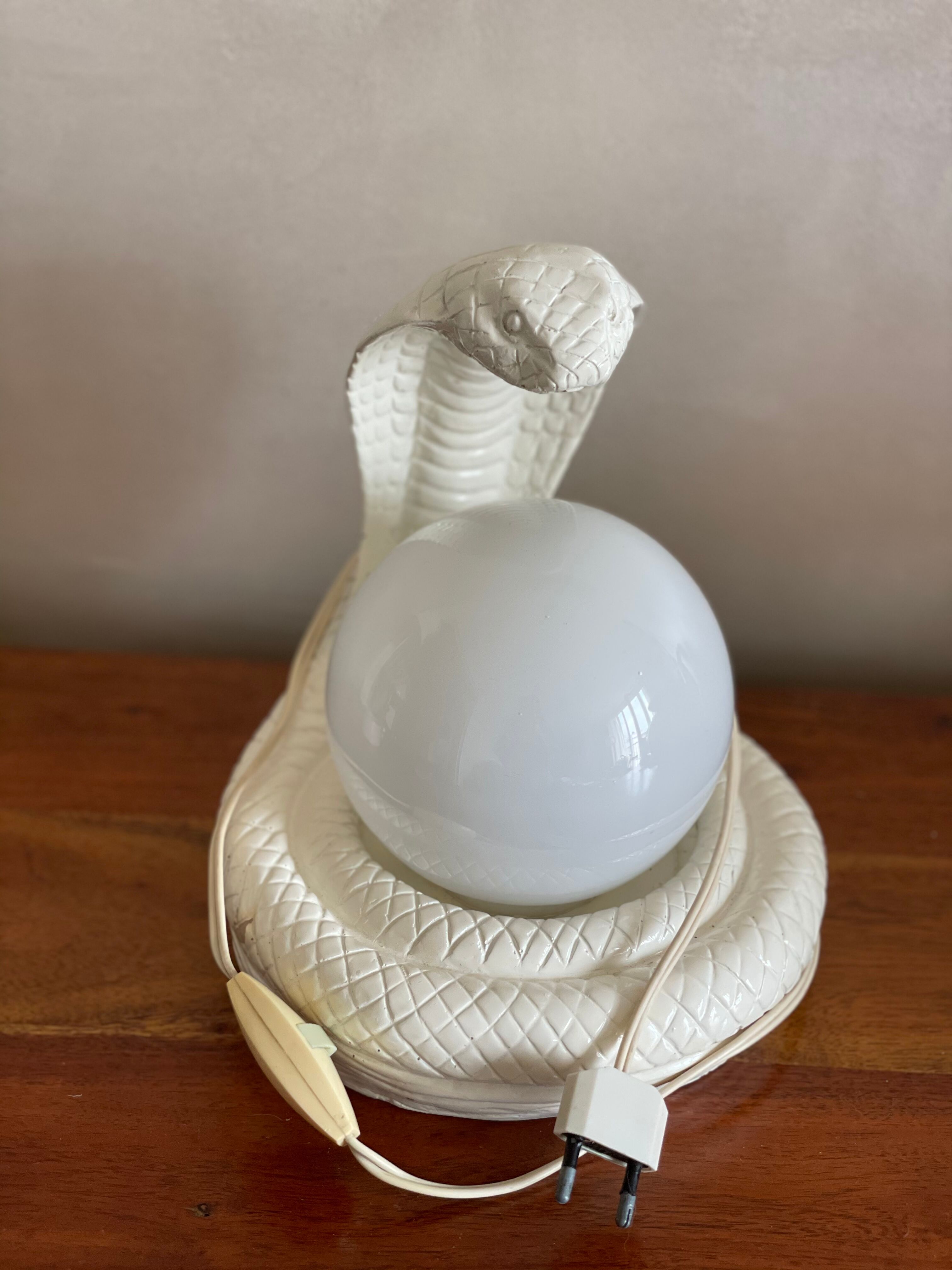 Lamp cobra seventies globe ceramic glass
