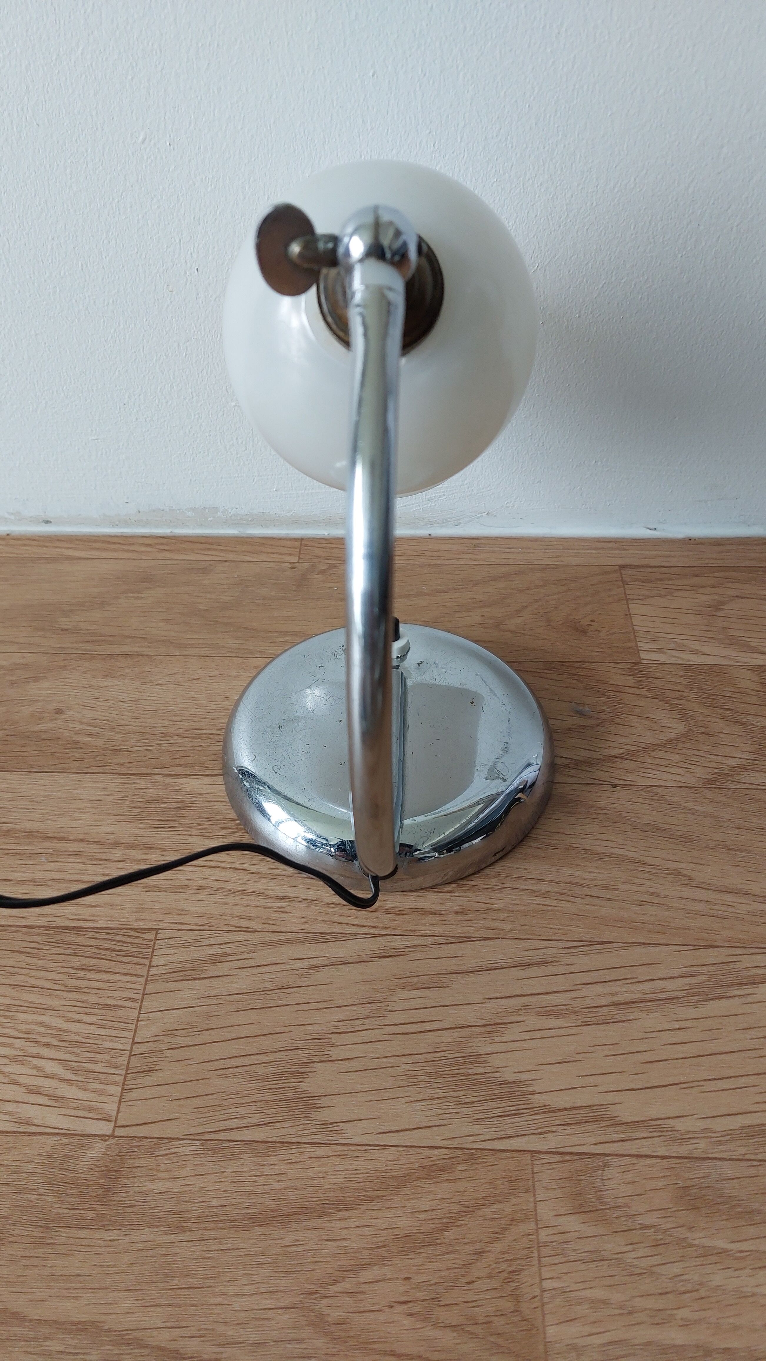 Art Deco chrome ball lamp.