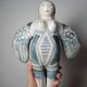 Vintage stylised mermaid ceramic wall sculpture from an art studio.